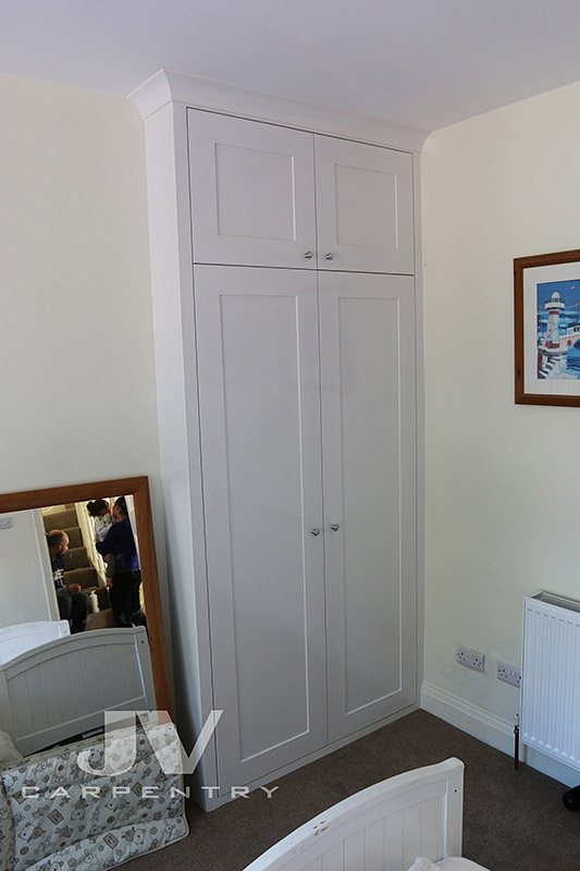 Fitted wardrobe hand painted