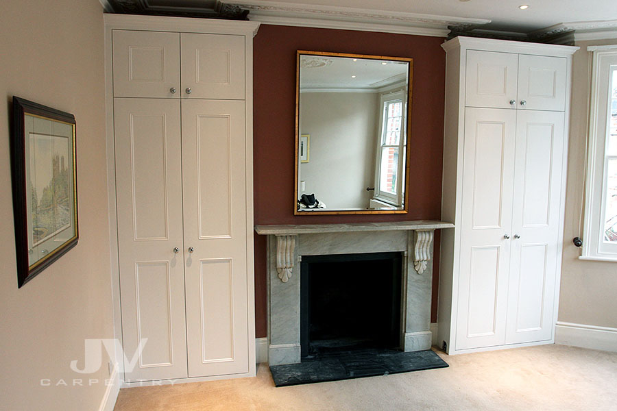 alcove cabinets, fitted wardrobes and bookshelves jv