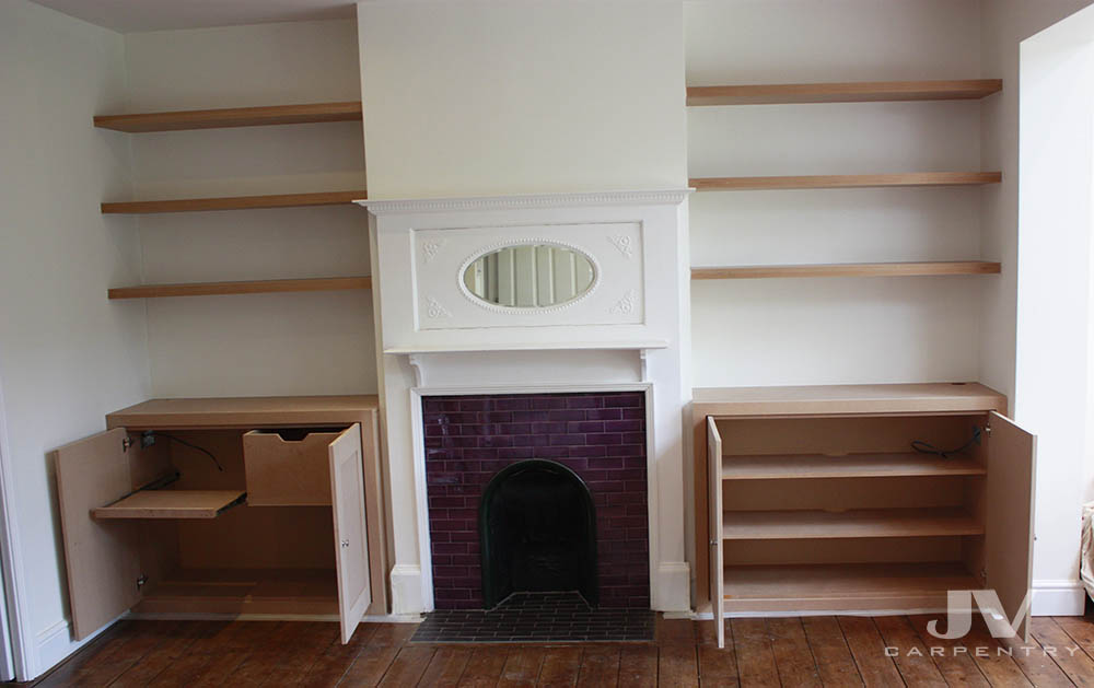 MDF alcove cupboards and shelves