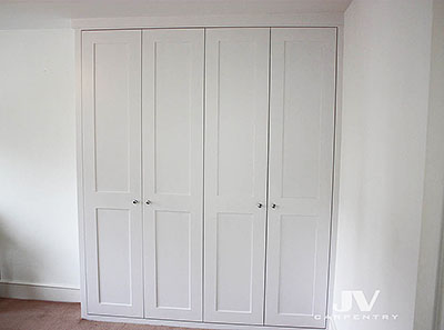 fitted wardrobe with 4 shaker doors