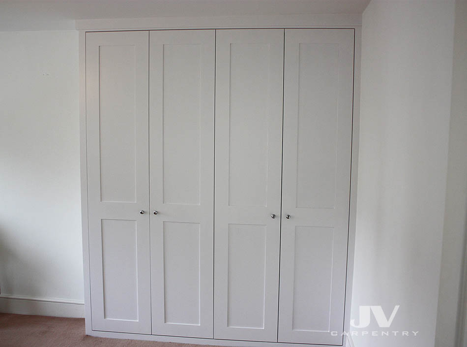 bespoke and made-to-measure fitted wardrobe with four shaker doors