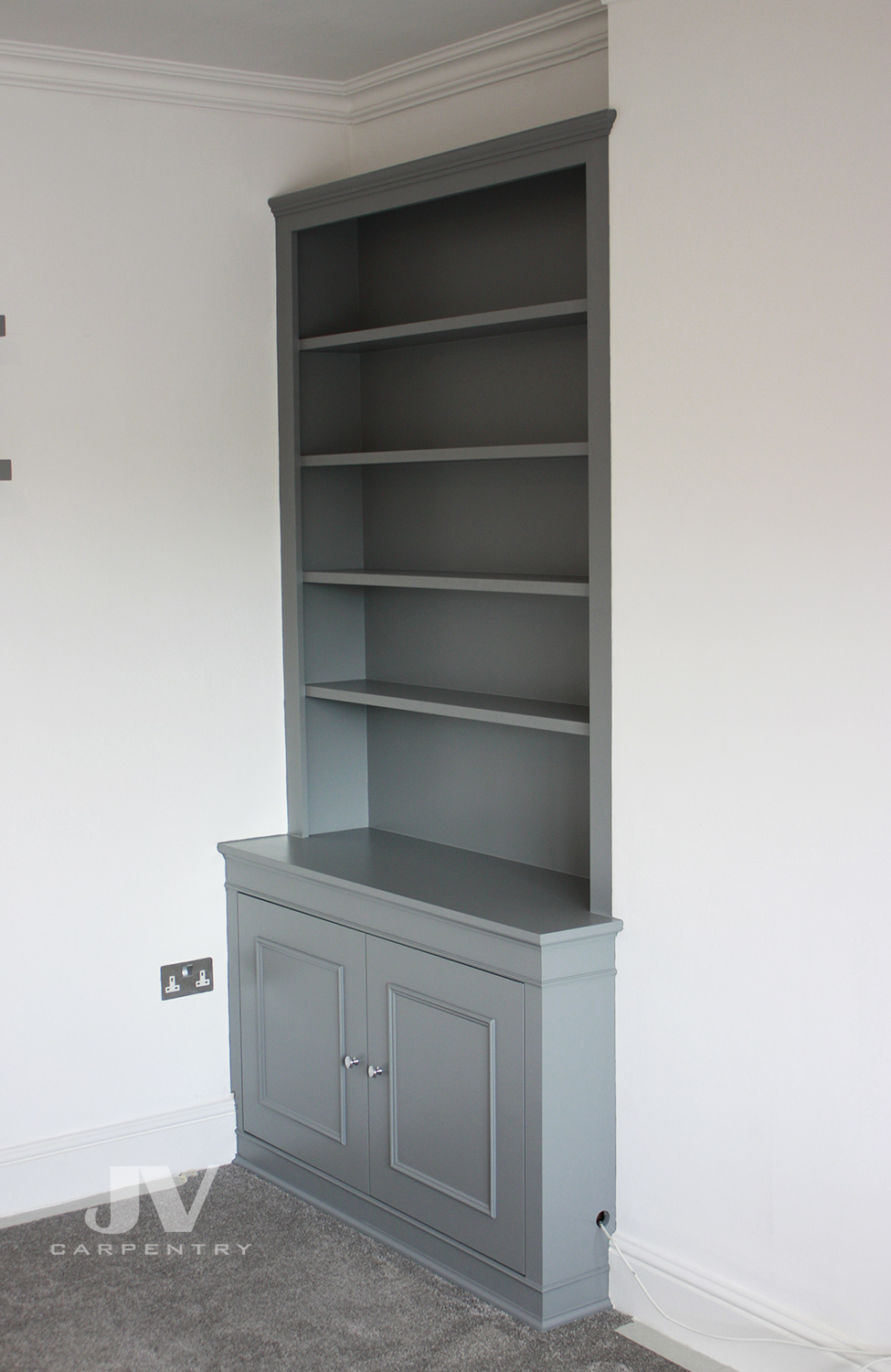 Dark alcove bookshelves (LHS)