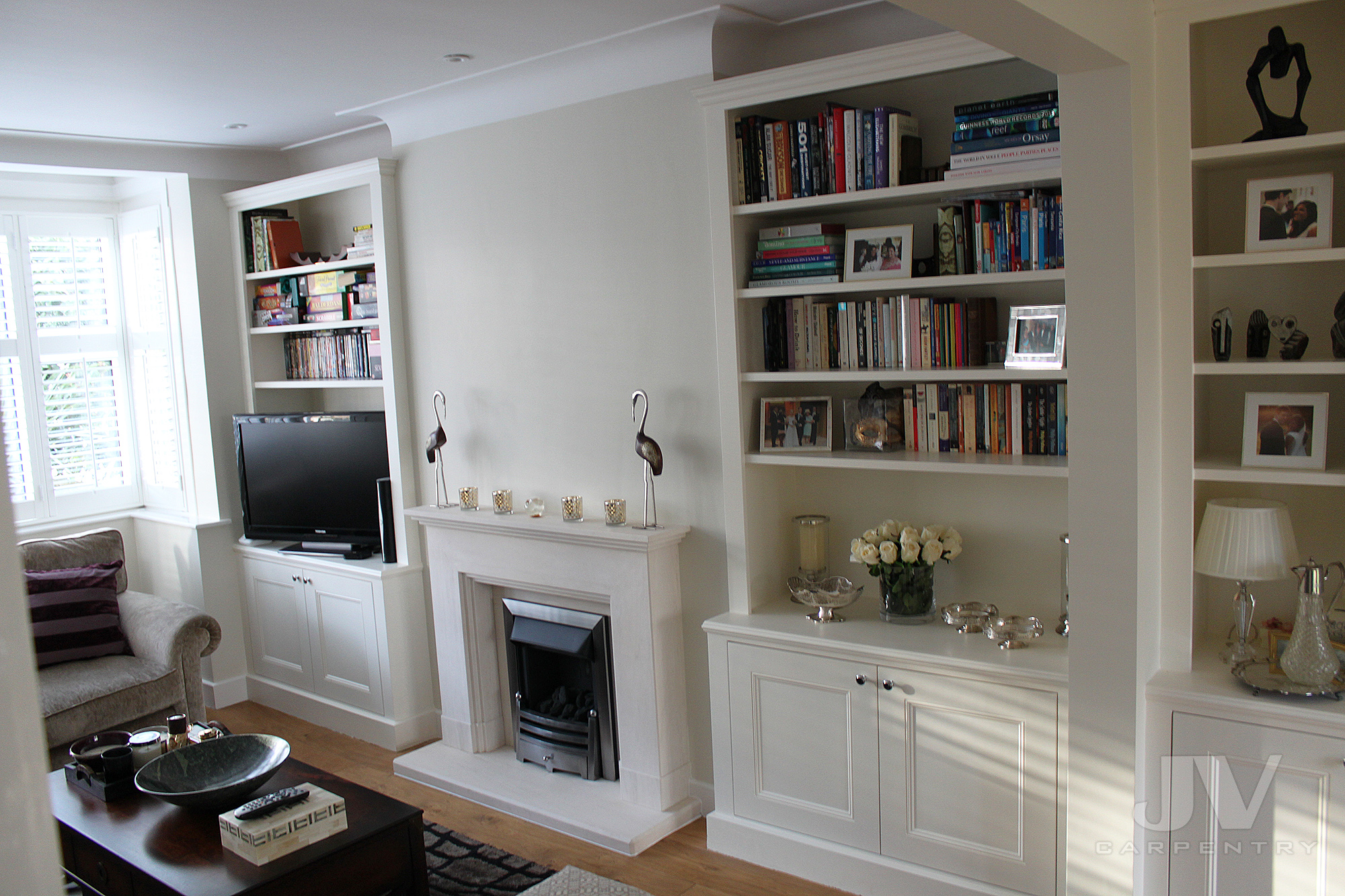 living room alcove units