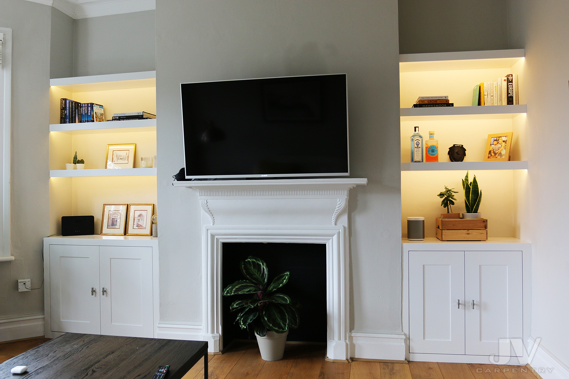 19 Alcove Shelving Ideas for your Living room | JV Carpentry