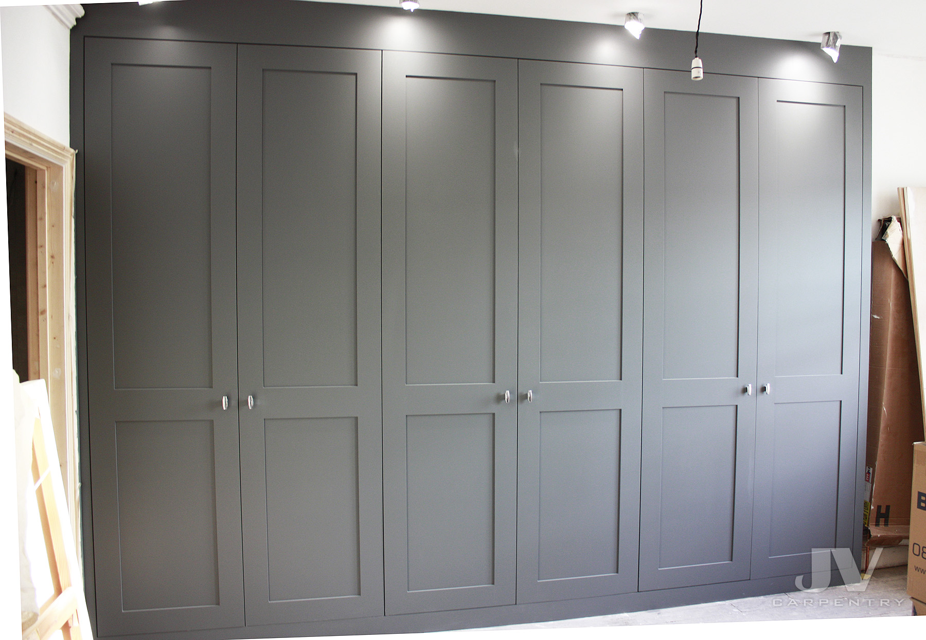 Grey shaker wardrobe