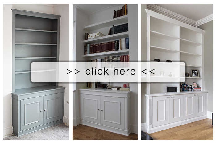 23 Alcove Shelving Ideas For Your, Black Bookcase With Lower Cabinet