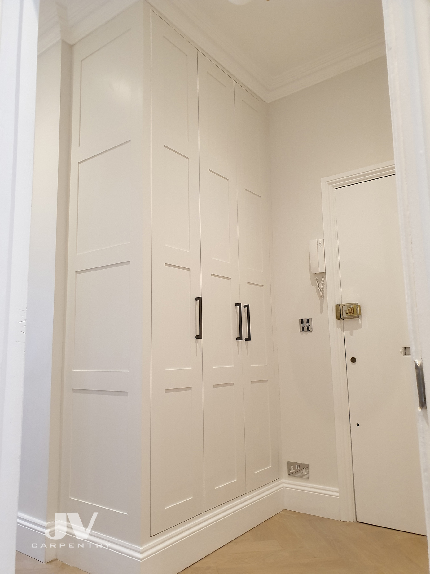 Fitted wardrobe in hallway