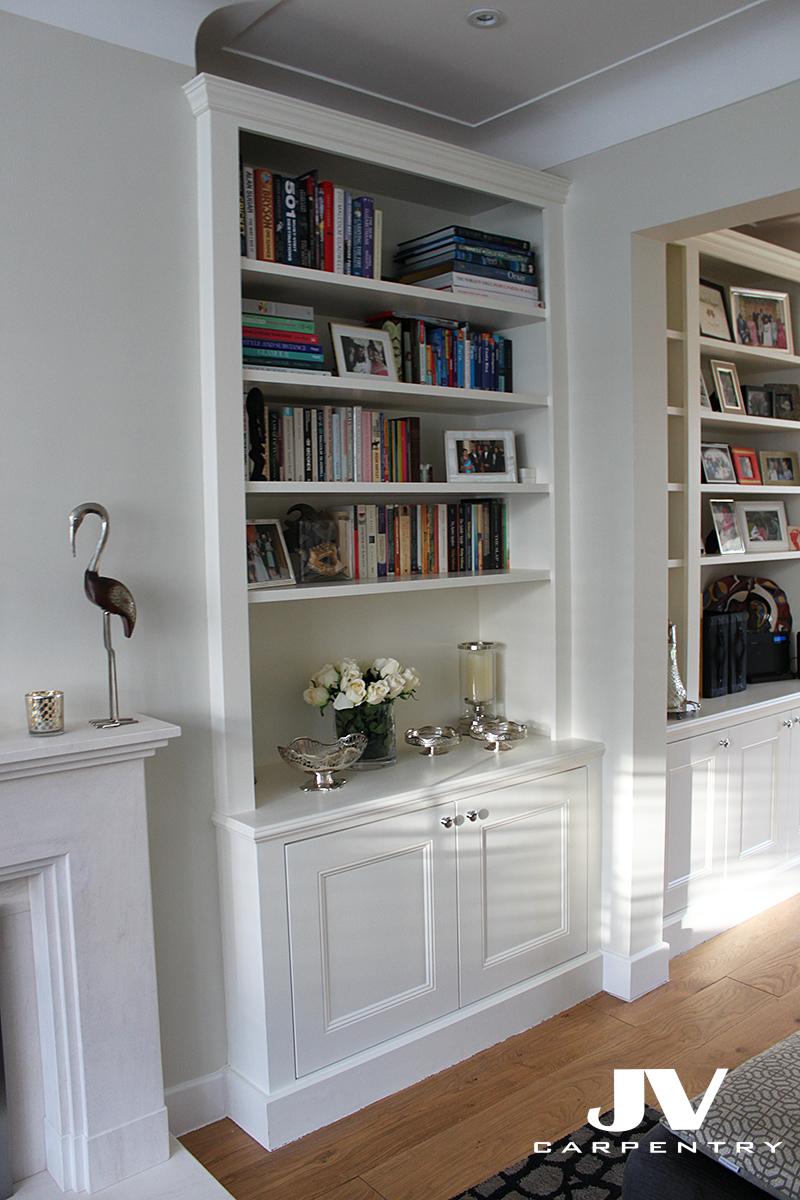 Fitted Alcove Cupboards, Bookshelves and Bookcases | JV Carpentry