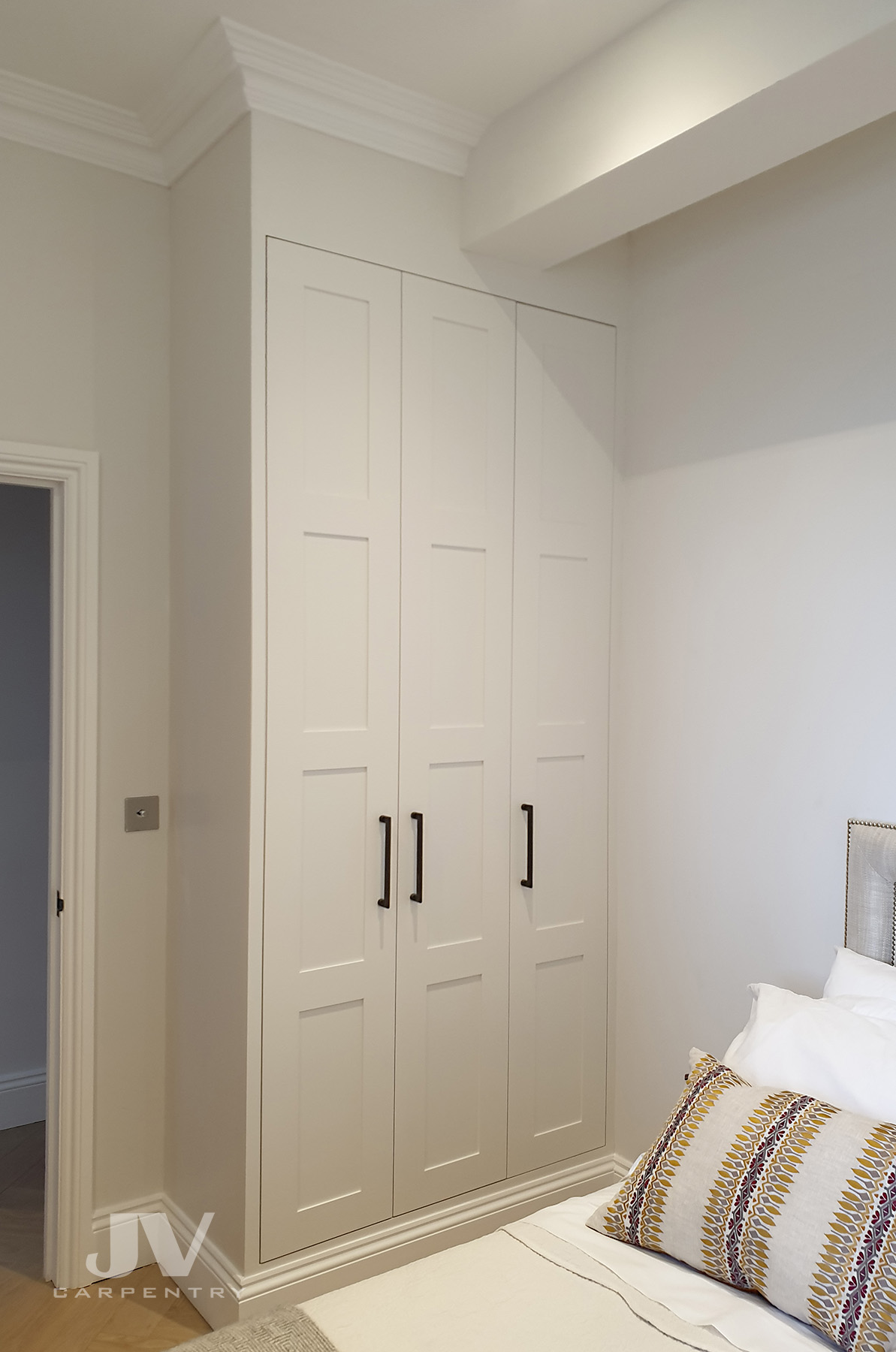 built-in-wardrobe around beam