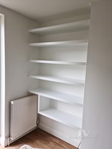 Alcove shelves