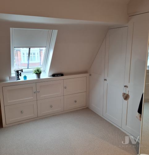 Fitted loft wardrobe in the loft