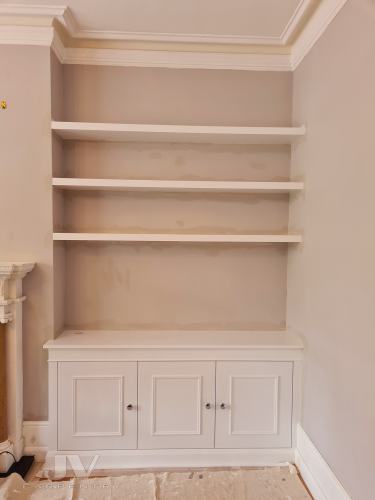 Alcove Cabinet with floating shelves