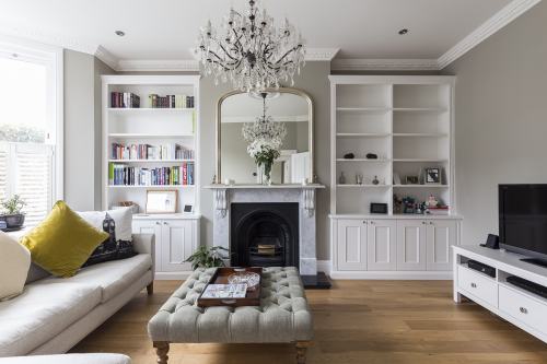 Traditional alcove bookcases