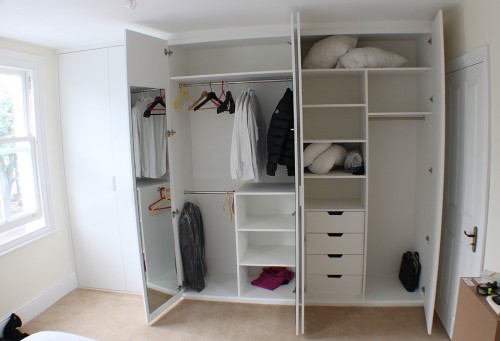 Interior idea of the large built-in wardrobe
