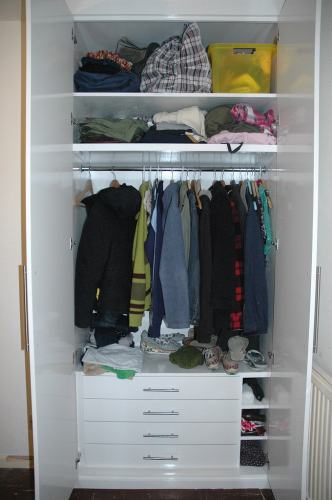 Drawers in wardrobe