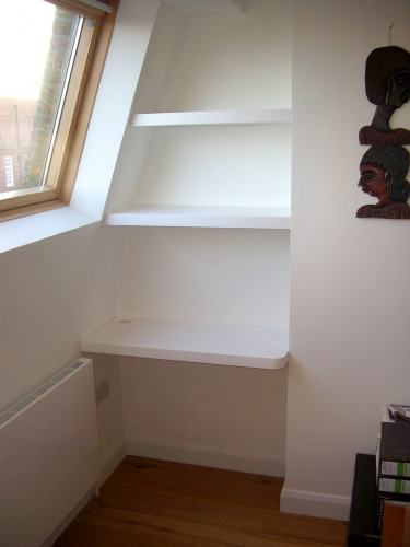 Desk with shelves