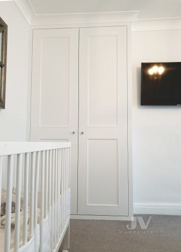 white alcove wardrobe