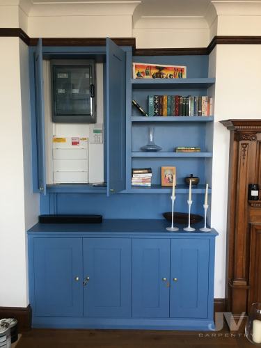 alcove cupboard and shelves