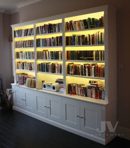 Fitted Alcove Cupboards Bookshelves And Bookcases Jv Carpentry