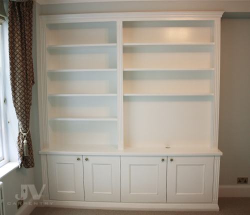 Traditional bookcase with the grooves