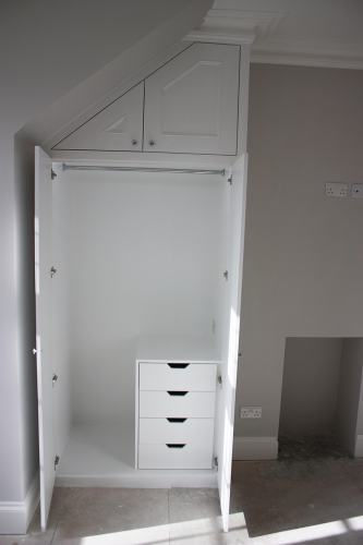 inside of the alcove fitted wardrobe
