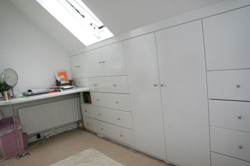 fitted cupboards in the attic 