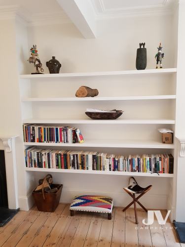 long floating shelves