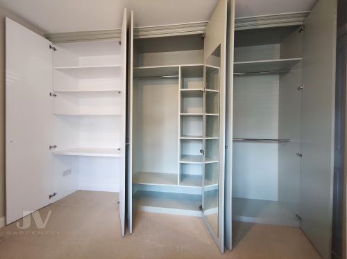 wardrobe with dressing table inside