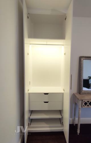 Alcove wardrobe inside